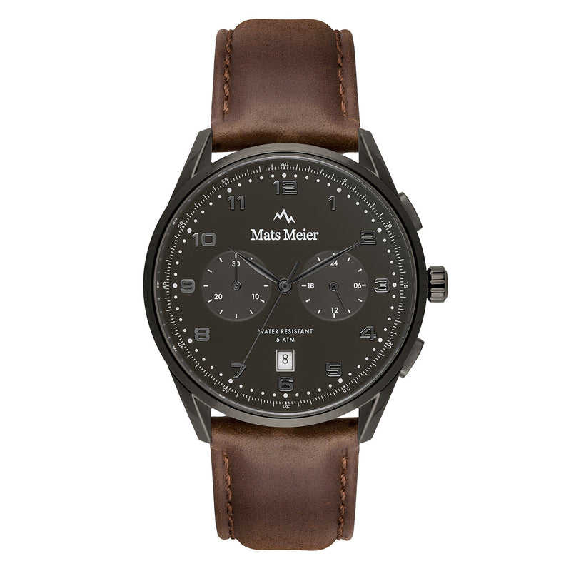 Mats Meier Mont Vélan Hommes Montre Marron MM10005-zoom-