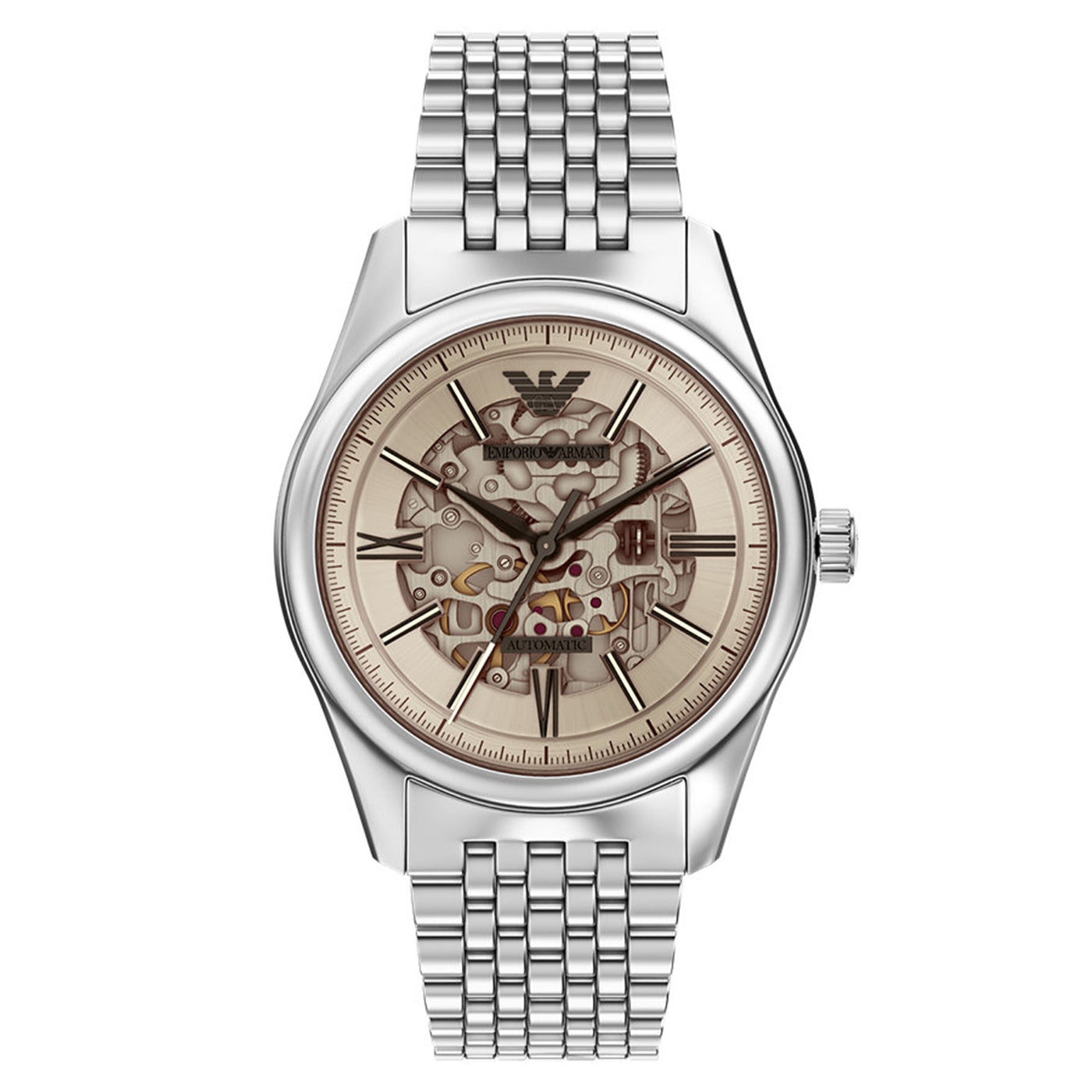 Emporio Armani Silver Dial Automatic Watch AR60095