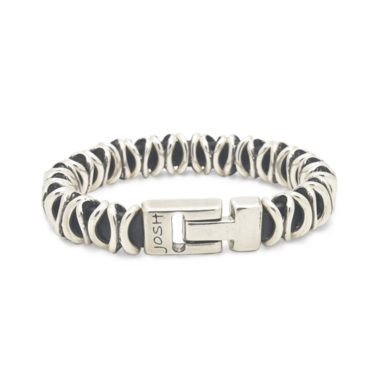 Josh Silver Alloy Bracelet 03560SL/NCLR/LRG