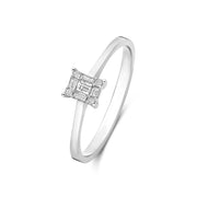 Isabel Bernard De la Paix Maxime bague en or blanc 14 carats avec diamant 0.13 ct IBD330042-54