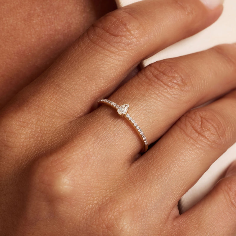 Isabel Bernard De la Paix Bague De la Paix Eloise en or 14 carats avec diamant 0,10 carat IBD330043-48-zoom-