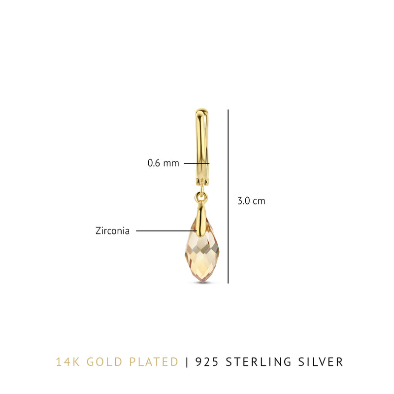 Parte Di Me La Sirena Femmes Pendentifs d'oreille Plaqué or 14 carats PDM36144-zoom-