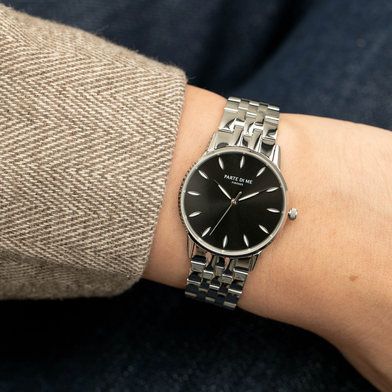 Parte Di Me Orologio montre ronde femme argenté et noir PDM09048-zoom-