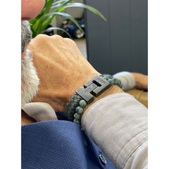 Josh Vintage Green Bracelet 24966-BRA-VB/GREEN/M