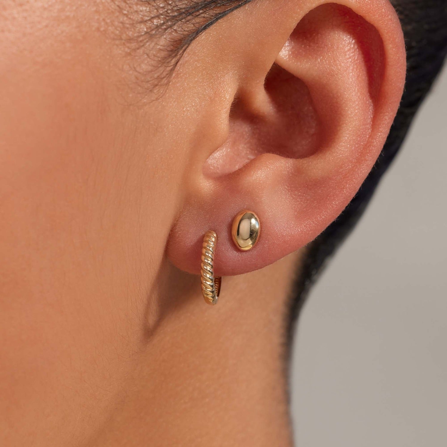 Beloro Jewels La Rinascente Fleur 9 karat gold hoop earrings BO360105