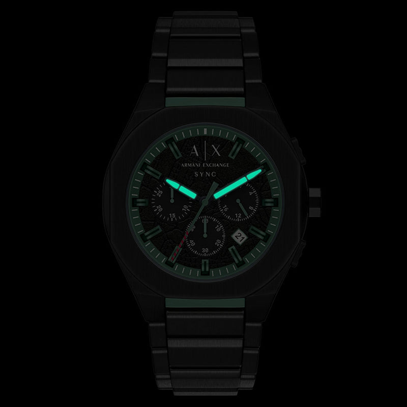 Armani Exchange Sync Round Black Dial Watch AX4294-zoom-