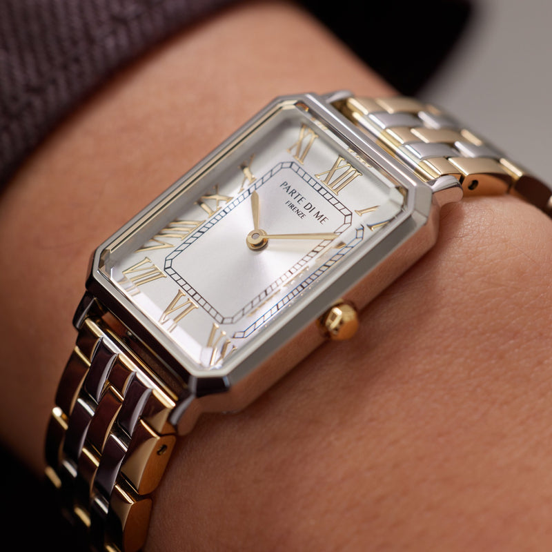 Parte di Me Orologio rectangular ladies watch gold coloured and silver PDM09026-zoom-