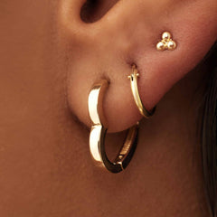 Isabel Bernard Belleville Amore 14 Carat Golden Hearts Earrings IB360251