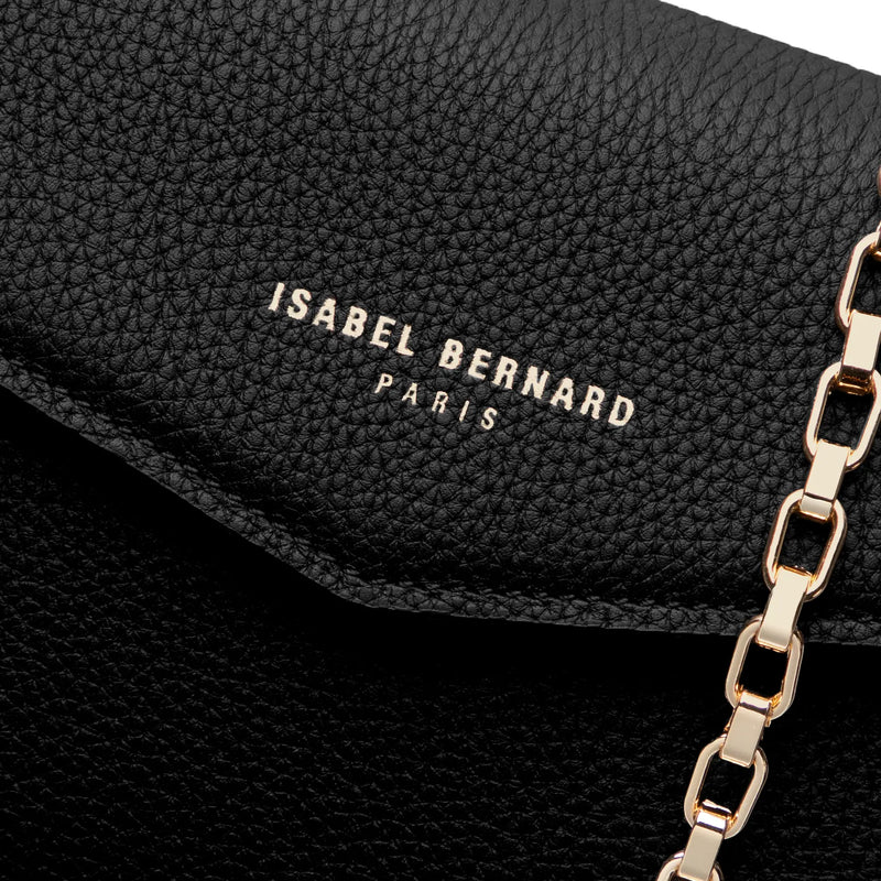 Isabel Bernard Honoré Lina Pochette Noire Avec Chaîne D’Épaule Amovible IB21135-001-zoom-