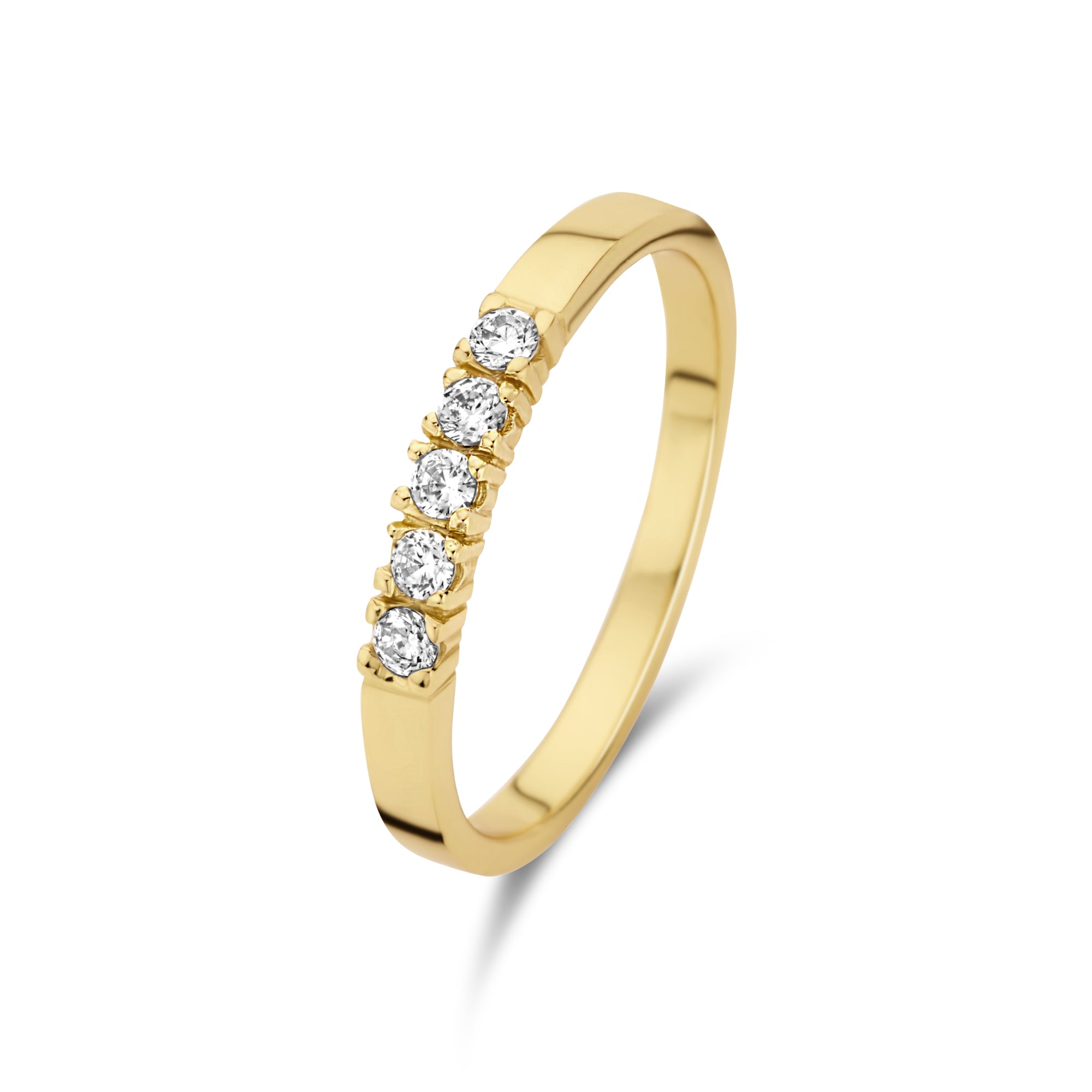 Selected Jewels Mila Elodie 925 Sterling Zilveren Goudkleurige Ring SJ300018-58