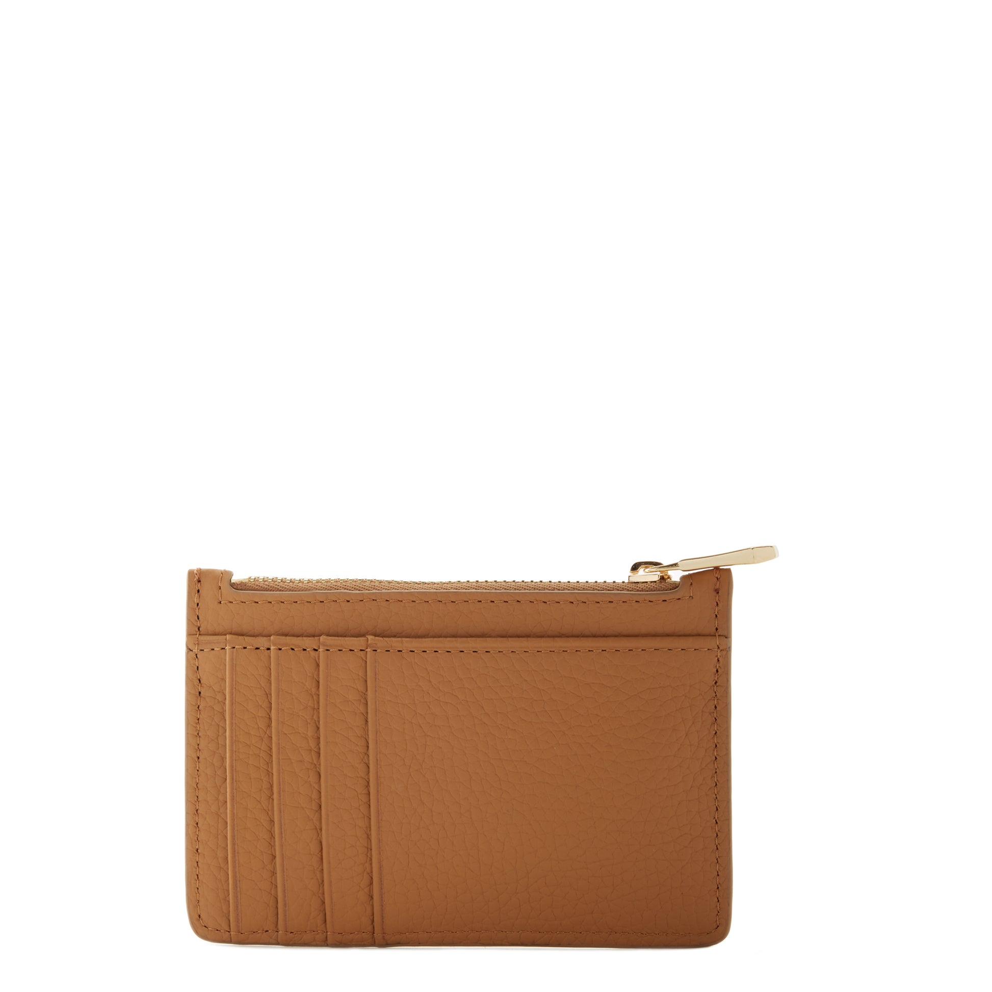 Isabel Bernard Honoré Aveline camel Leather Card Holder made of Calfskin IB27020