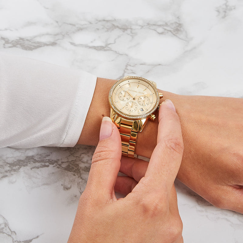 Michael Kors Bryant Femmes Montre Or MK6356-zoom-