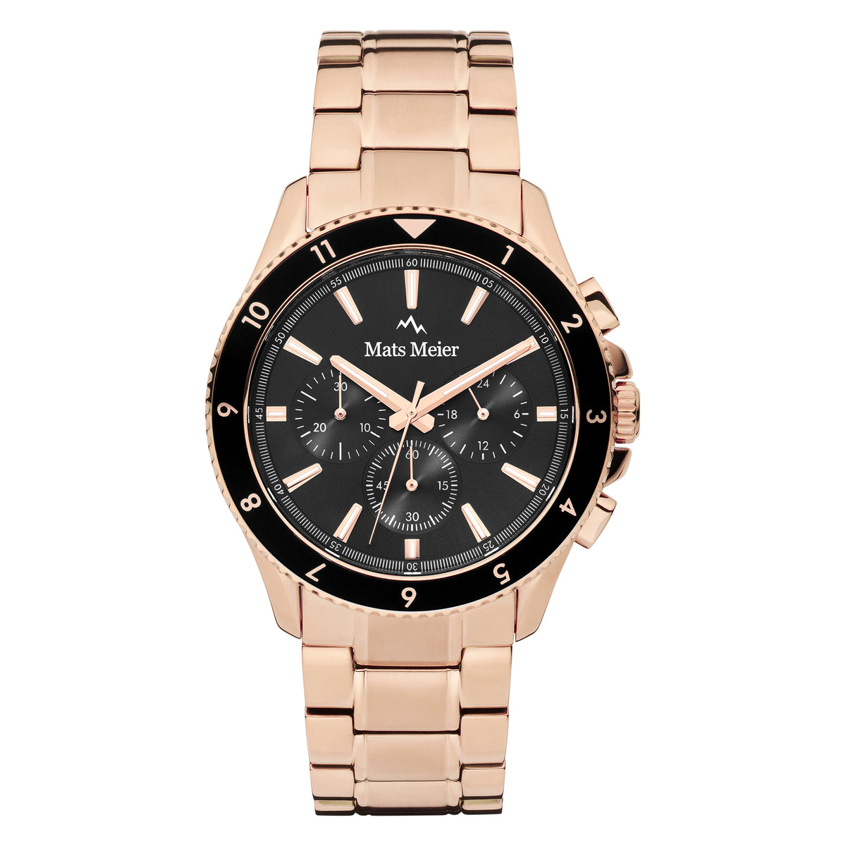 Mats Meier Ponte dei Salti Chronograph Men'sWatch Roesgoldcoloured and Black MM00510