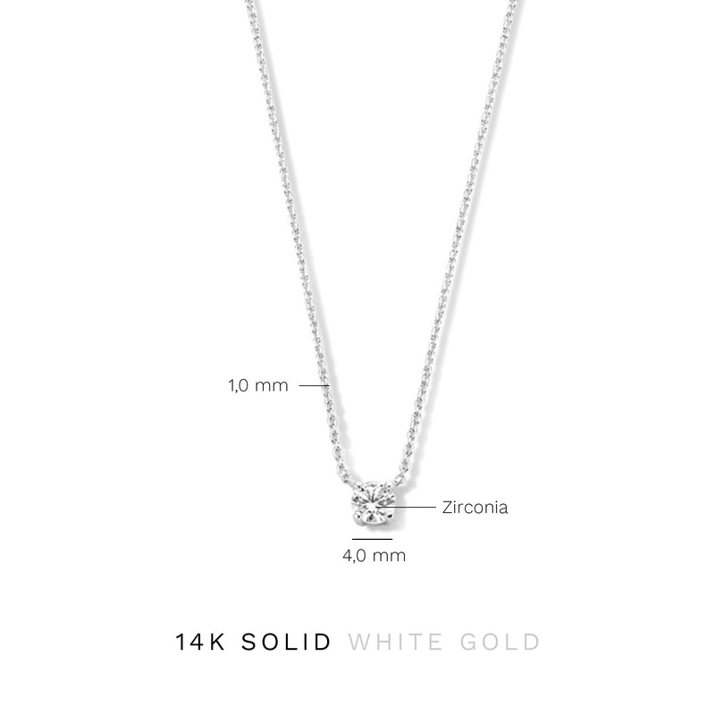 Isabel Bernard Saint Germain Collier Or blanc 14 carats IB340140-zoom-