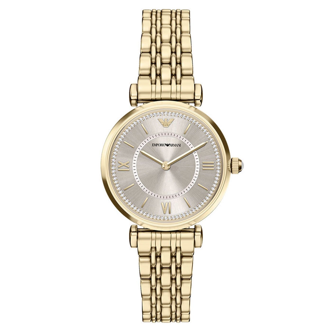 Emporio Armani Round Gold Dial Watch AR11766