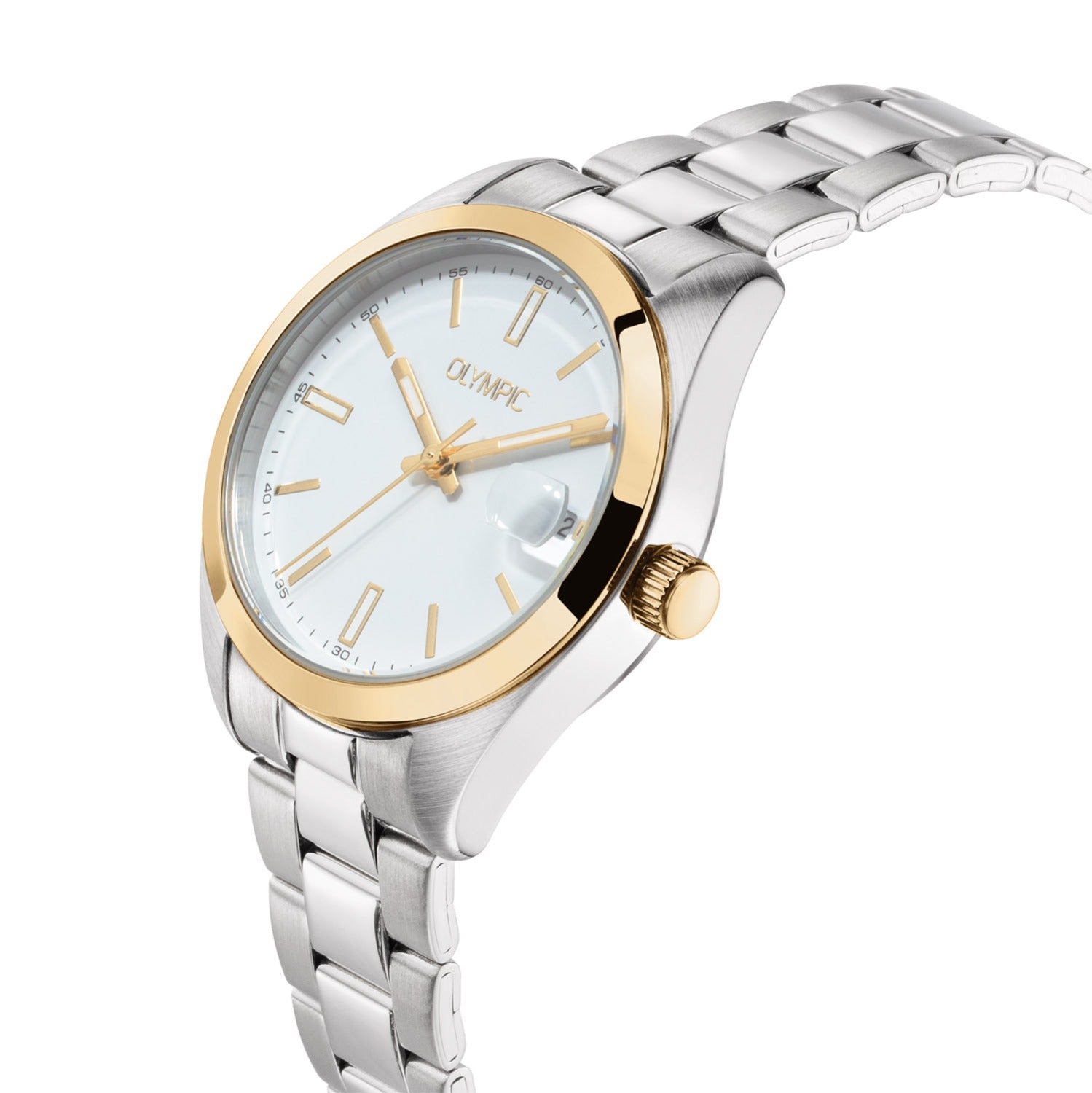 Olympic Louise Silver and White Women's Watch OL75DSS004B