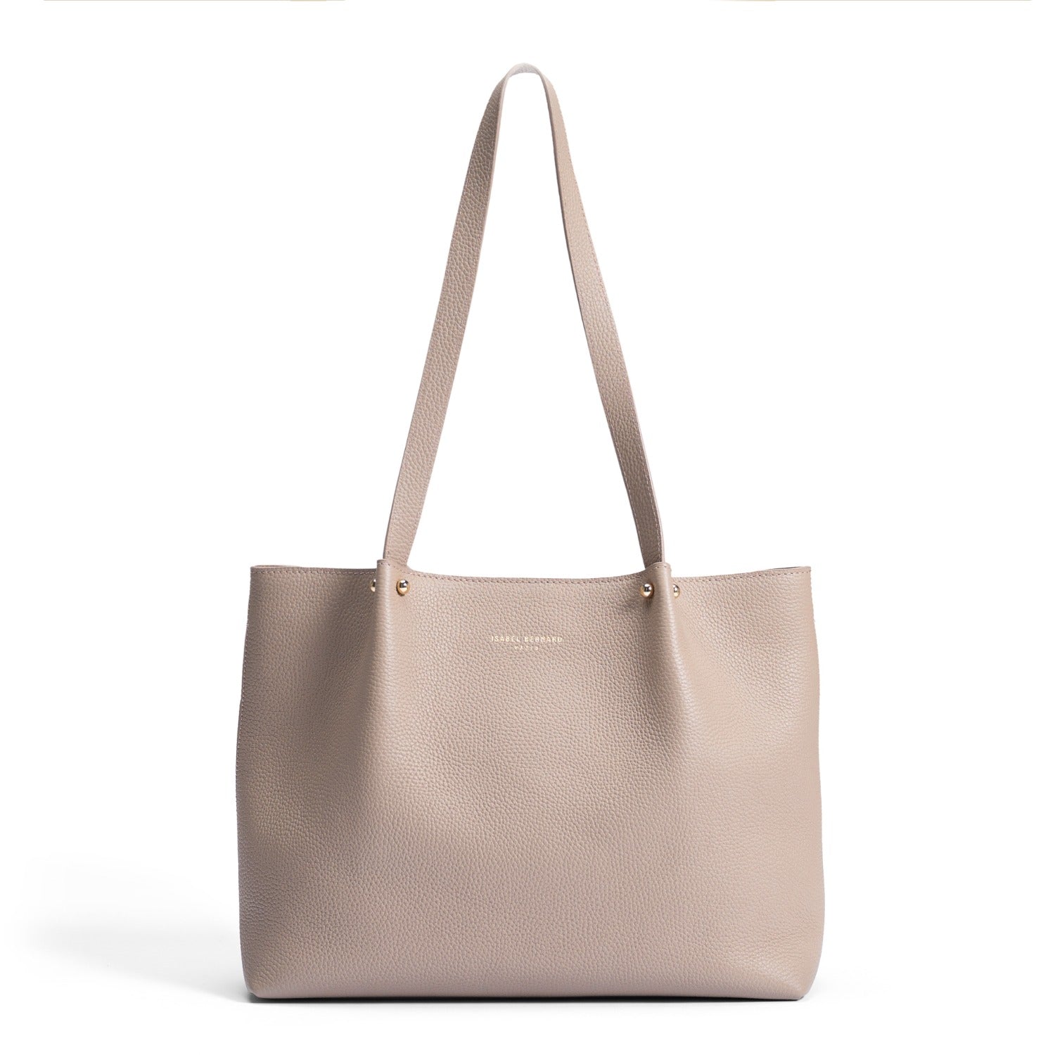 Isabel Bernard Honoré Nata Taupe Leather Shopper of Calfskin Leather IB25086-078
