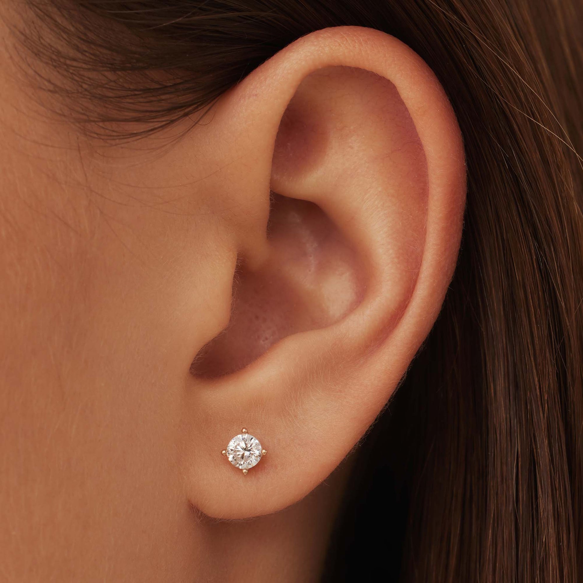 Isabel Bernard La Concorde Lourdes 14 Carat Rosegolden Ear Studs IB360208