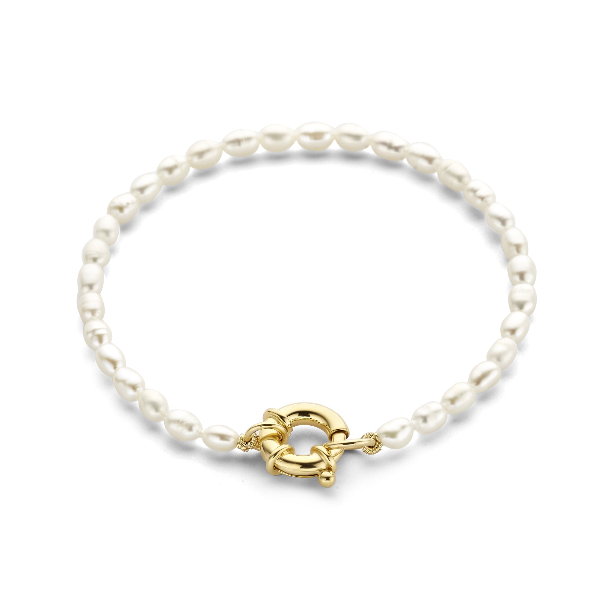 Parte Di Me Brioso Cortona Bella 925 sterling Silver gold plated Pearl Bracelet PDM32070