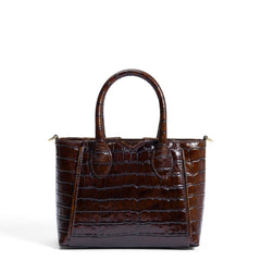 Isabel Bernard Honoré Cloe Mini Croco Brown Calfskin Leather Handbag IB21124-230