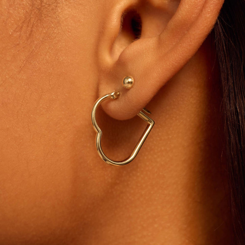 Beloro Jewels Regalo d'Amore ensemble boucles d'oreilles cœur en or 9 carats BO90053-zoom-