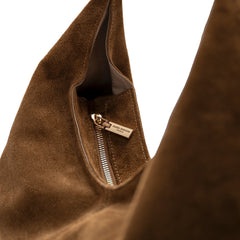 Isabel Bernard Honoré Grace brown suede shoulder bag IB25093-130