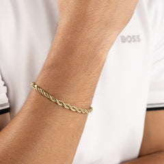Hugo Boss Stainless Steel Gold-coloured Men's Chain bracelet HBJ1580810M