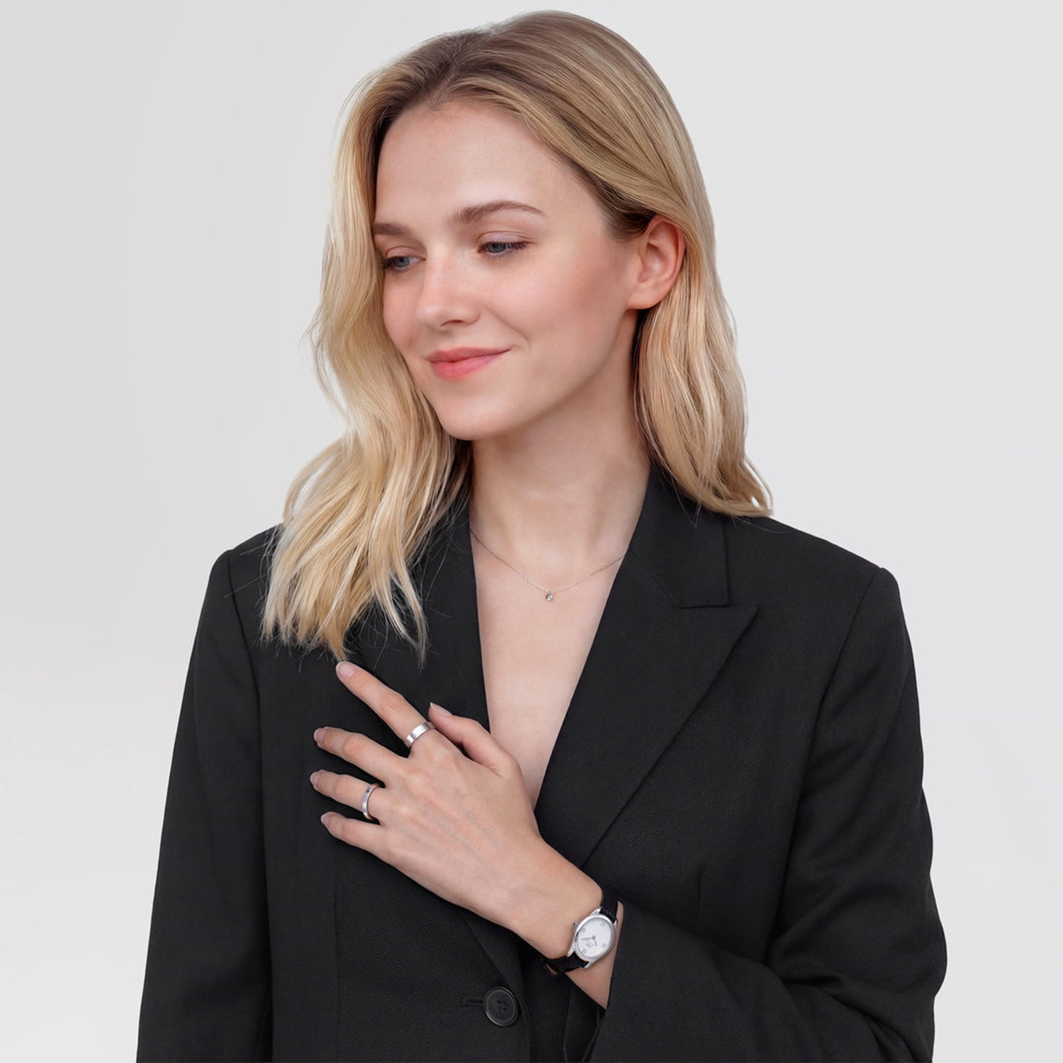 Daniel Wellington Ophelia Mini Black Lizard Silver Women's Watch DW00100887