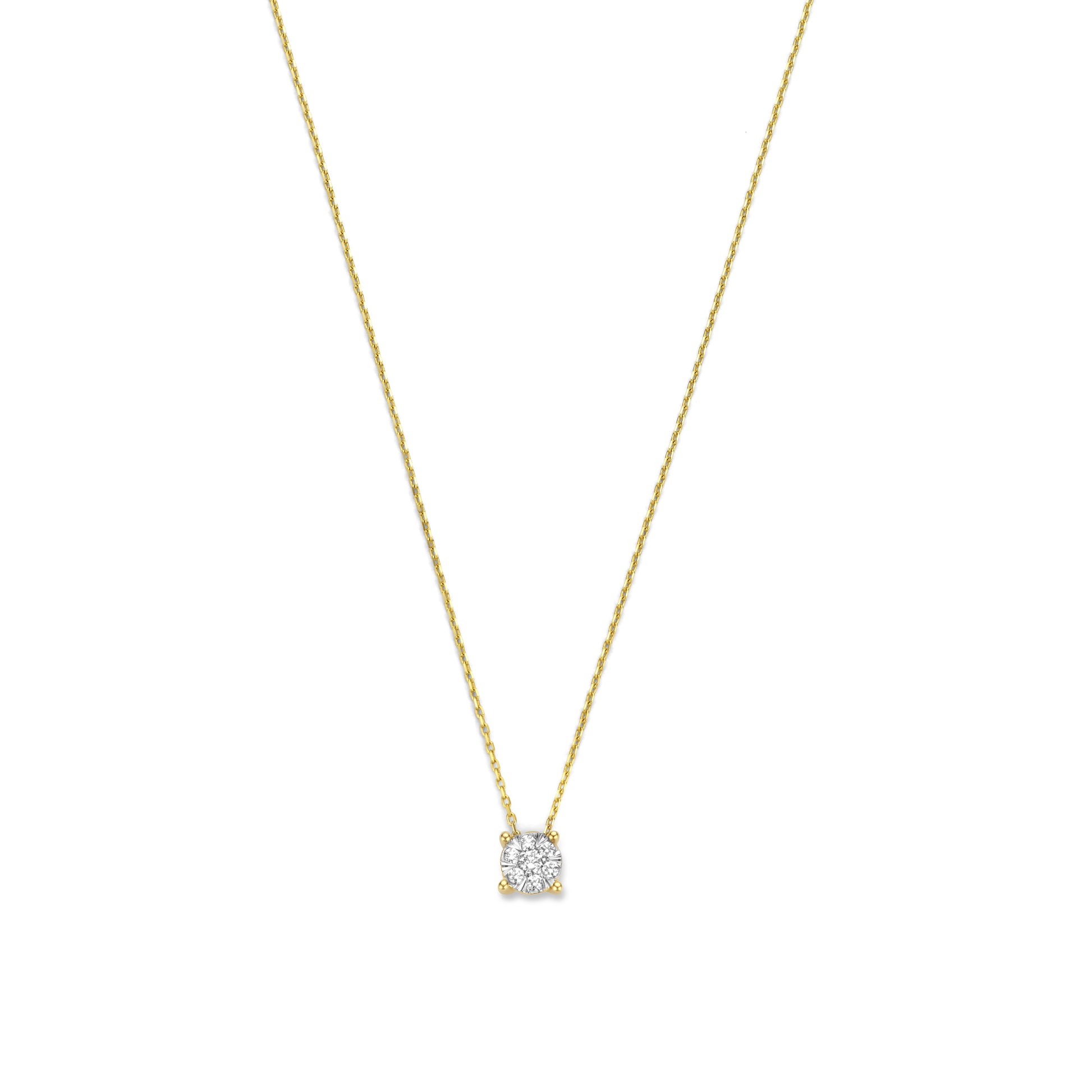 Isabel Bernard De la Paix Hanaé 14 Carat Golden Necklace | diamond 0.14 ct | IBD350008