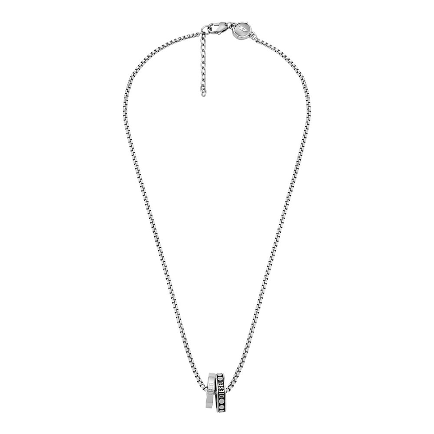 Diesel Double Pendant Stainless Steel Necklace DX1168040