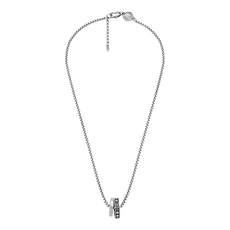 Diesel Double Pendant Collier En Acier Inoxydable DX1168040-zoom-