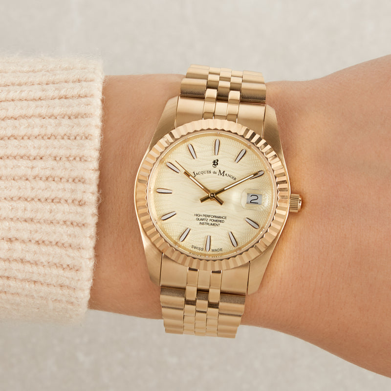 Jacques du Manoir Inspiration Prestige Femmes Montre Or JWL01804-zoom-