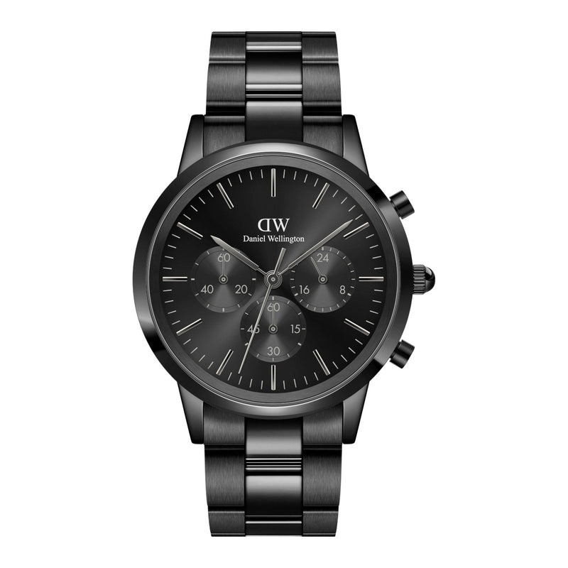 Daniel Wellington Iconic Link Hommes Montre Noir DW00100642-zoom-