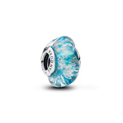 Pandora Moments Charm Murano Glas & Glitter Turquoise Murano Glass 794701C01