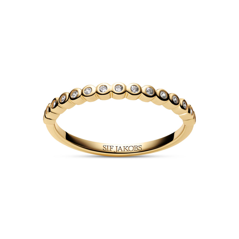 Sif Jakobs Gold Plated Sarzana Ring SJ-R2750-CZ-YG-50-zoom-