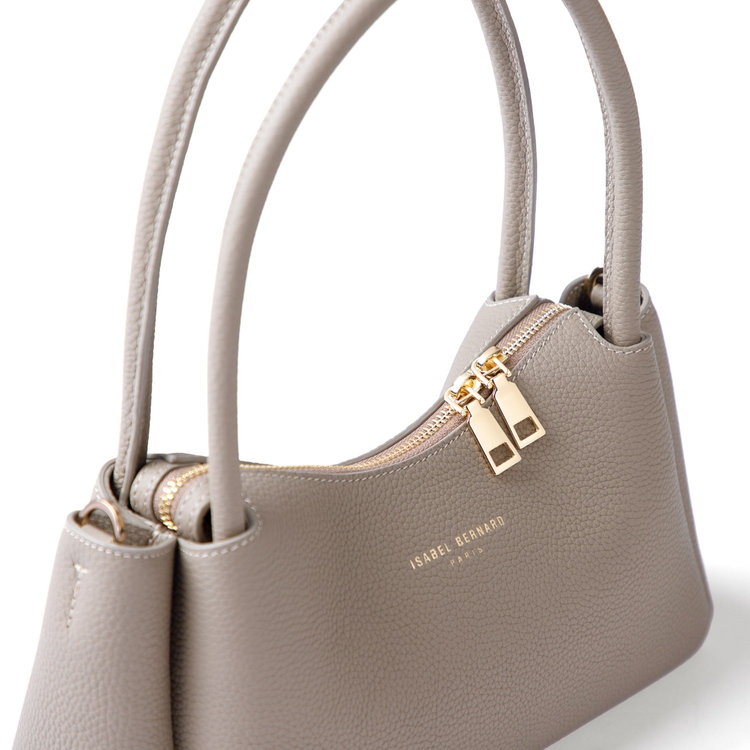 Isabel Bernard Honoré Eve Taupe Calfskin Leather handbag IB21133-078