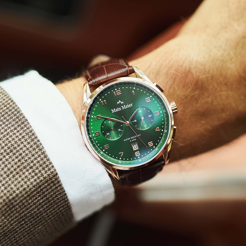 Mats Meier Mont Vélan Hommes Montre Marron MM10002-zoom-