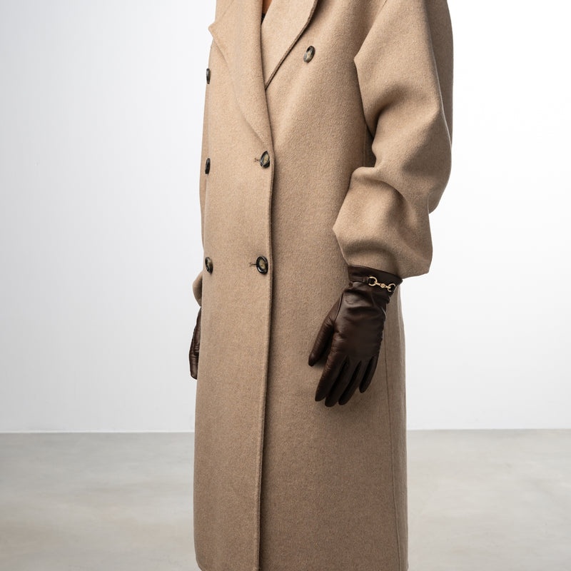 Isabel Bernard Honoré Marcelia gants marron foncé en cuir de chèvre IB67001-331-6.5-zoom-