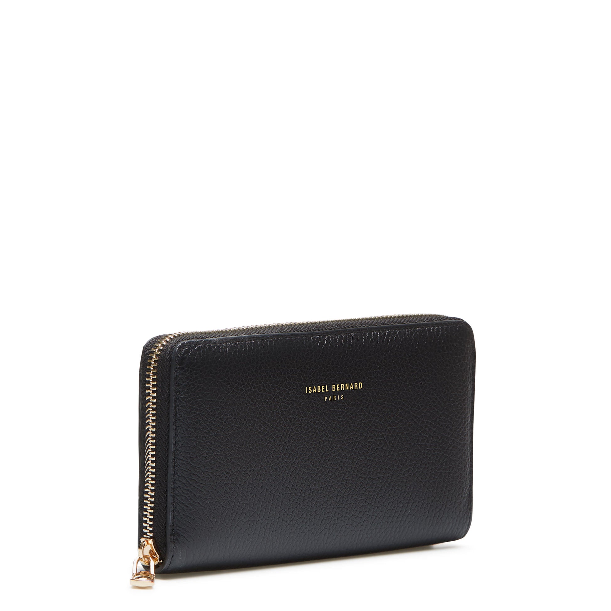 Isabel Bernard Honoré Léa Black Zip Wallet IB23001