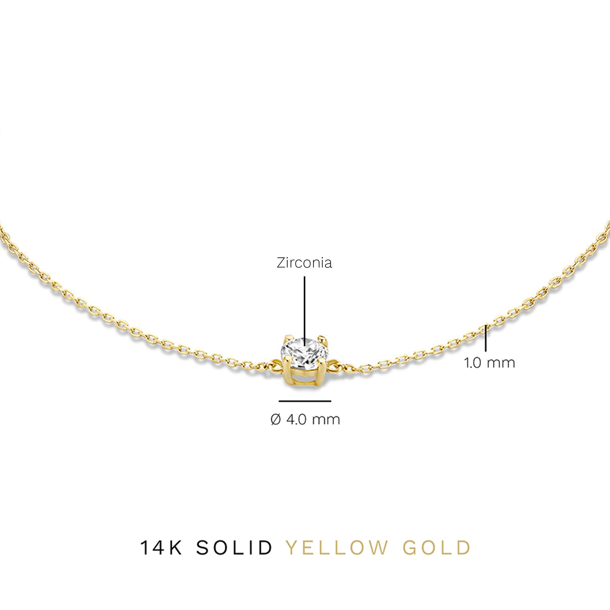 Isabel Bernard Le Marais Loane 14 Carat Golden Bracelet IB320103 (Length: 16.50-18.50 cm)