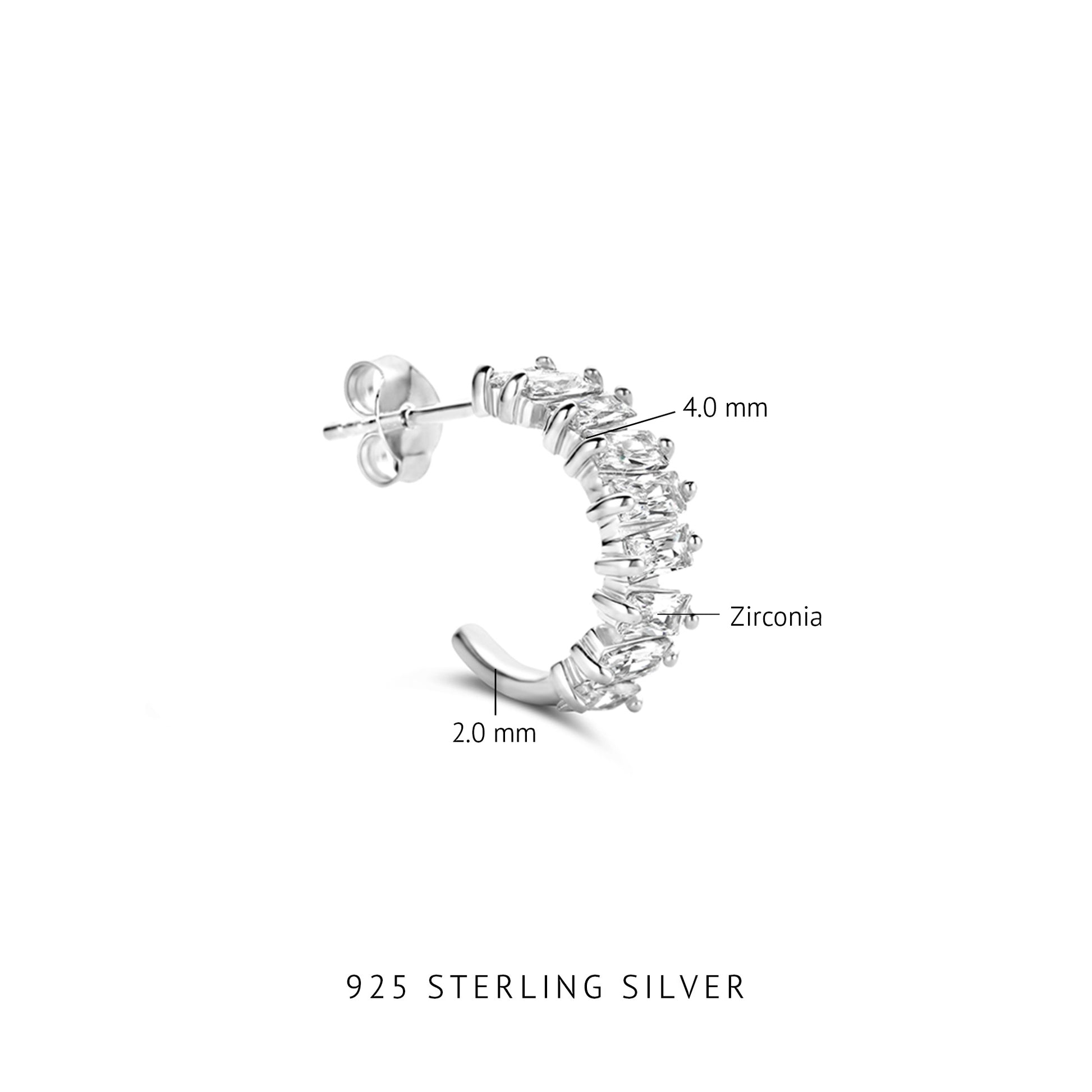 Parte Di Me Santa Maria della Base 925 sterling Silver Hoop Earrings PDM36095