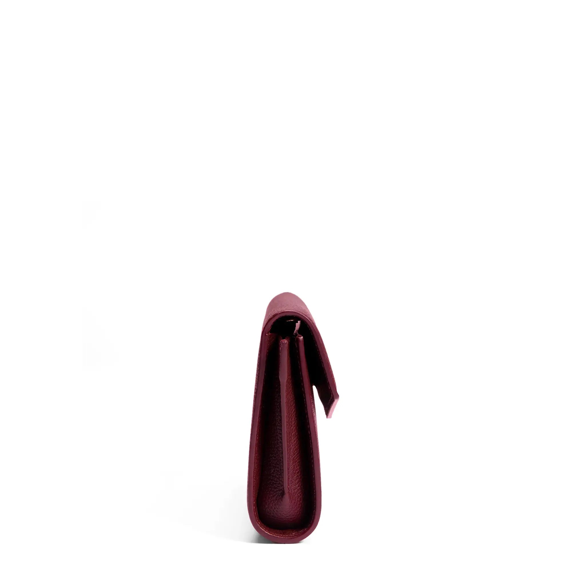 Isabel Bernard Honoré Lina Bordeaux Red Clutch With Detachable Shoulder Chain IB21135-052