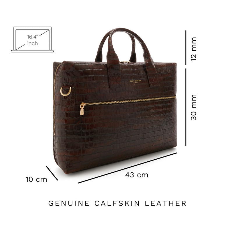 Isabel Bernard Honoré Sac à Main Marron IB25073-zoom-