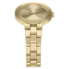 Armani Exchange Round Gold Watch with Gold Bracelet AX7177SET