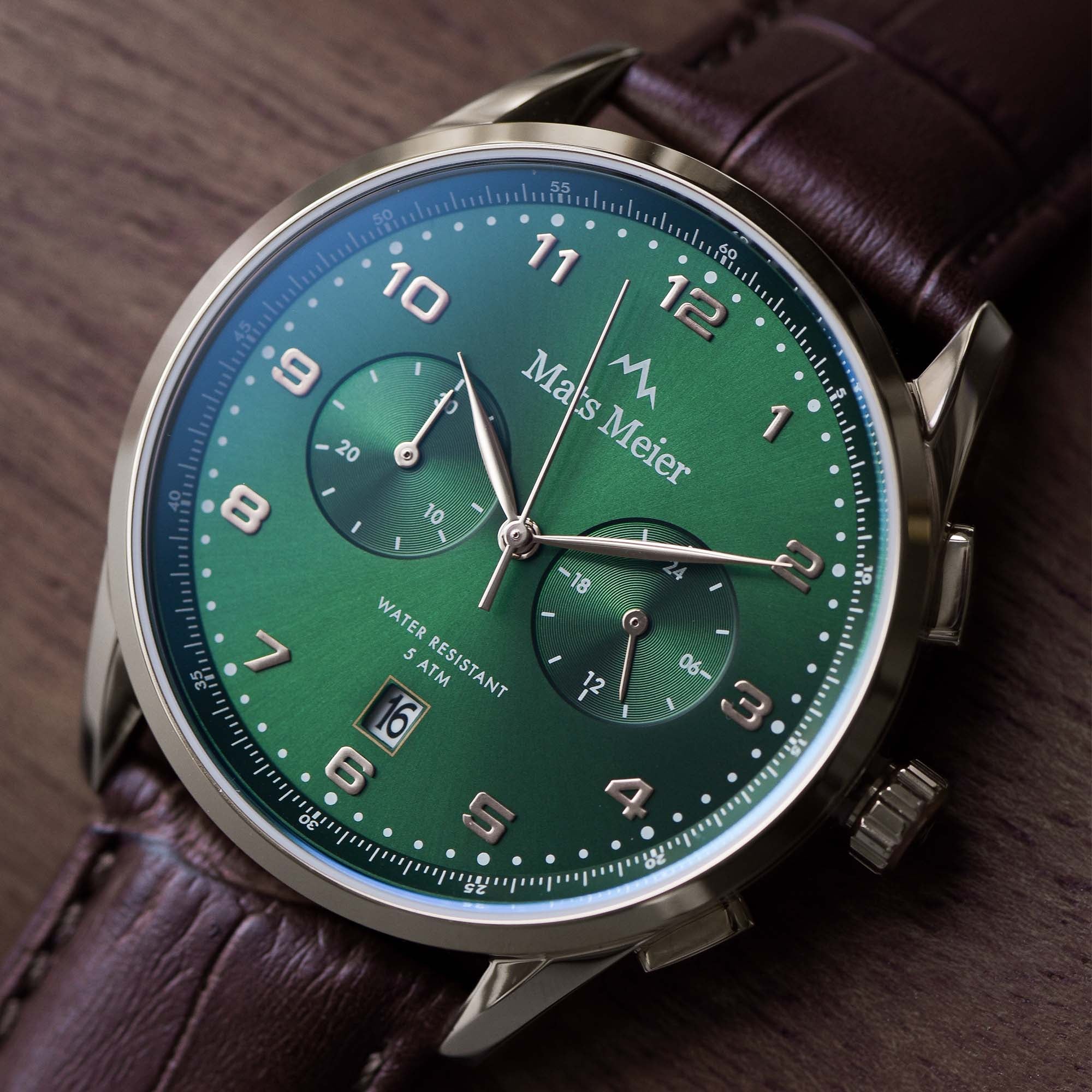 Mats Meier Mont Vélan Chrono Green/Brown Watch MM10002