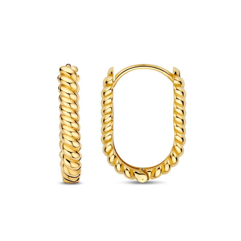 Beloro Jewels La Rinascente Boucles d'oreilles créoles en or 9 carats La Rinascente Elena BO360103-zoom-