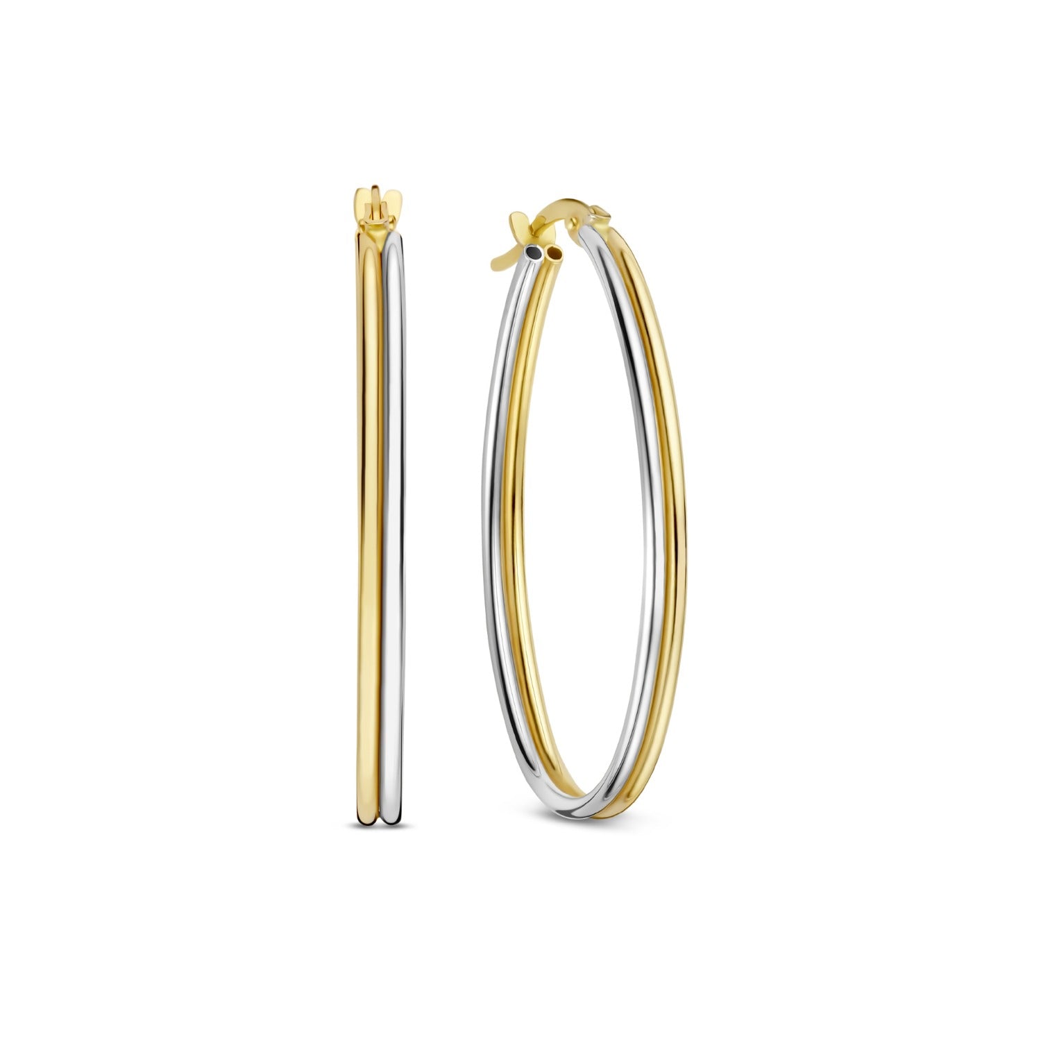 Isabel Bernard Rivoli Flori 14 carat Gold Hoop Earrings IB360257