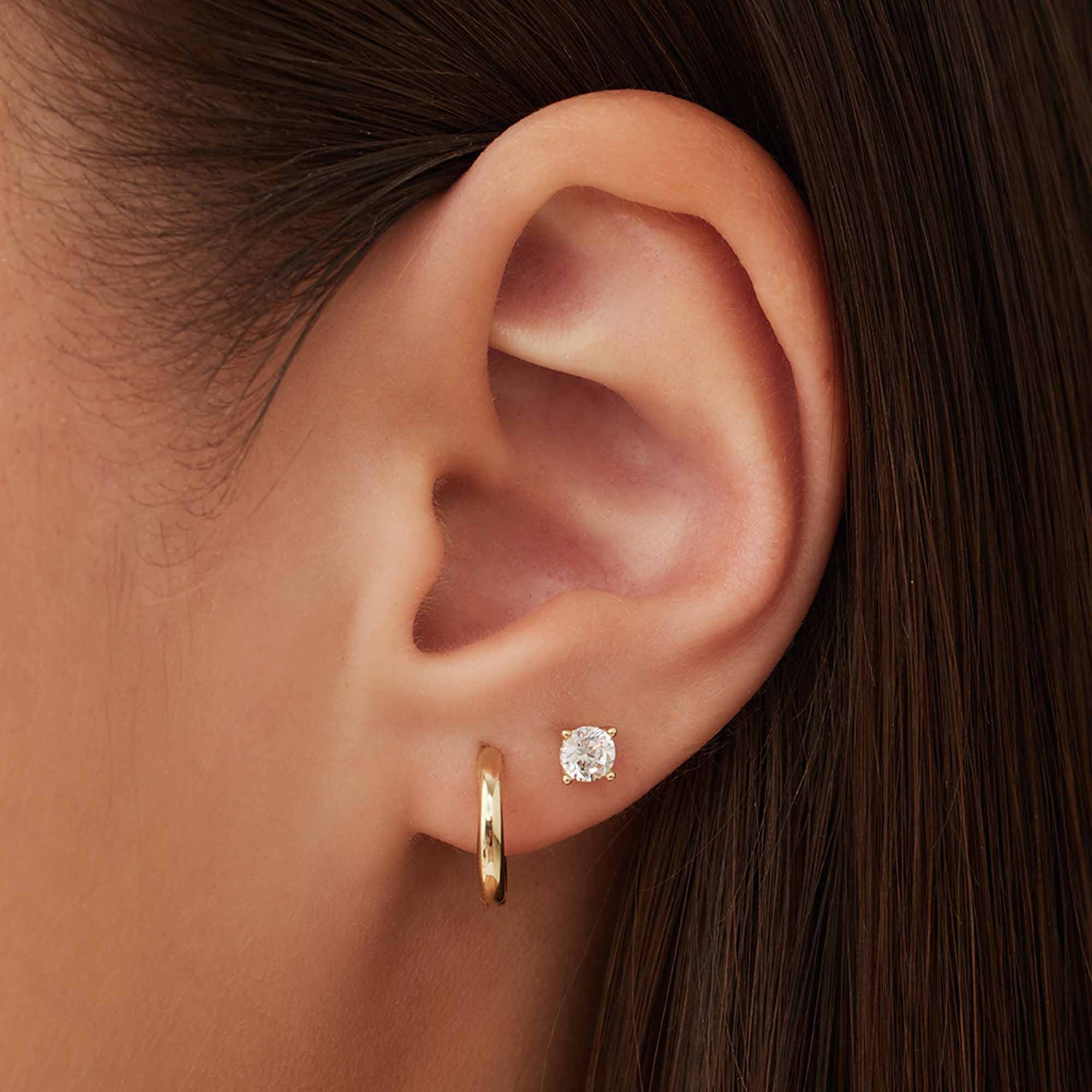 Isabel Bernard Rivoli Morgane 14 Carat Golden Hoop Earrings IB360144