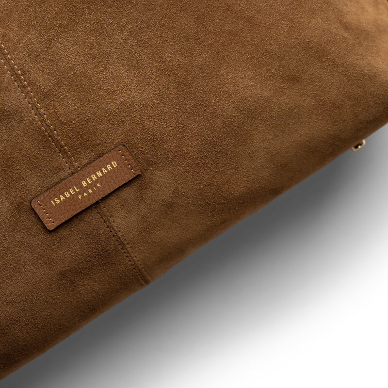 Isabel Bernard Honoré Grace sac bandoulière en suède marron IB25093-130-zoom-
