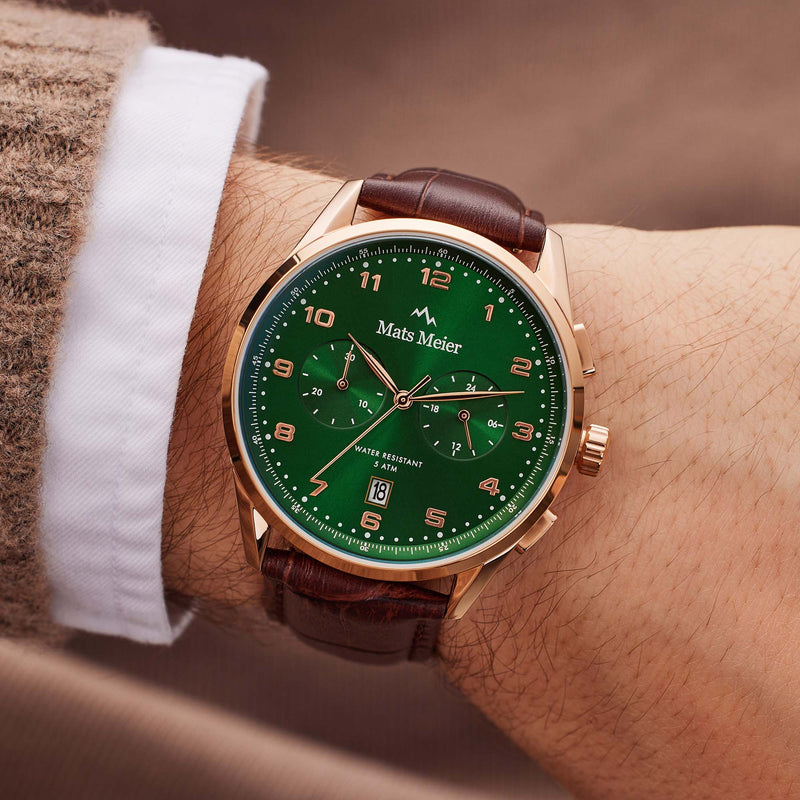 Mats Meier Mont Vélan Hommes Montre Marron MM10002-zoom-